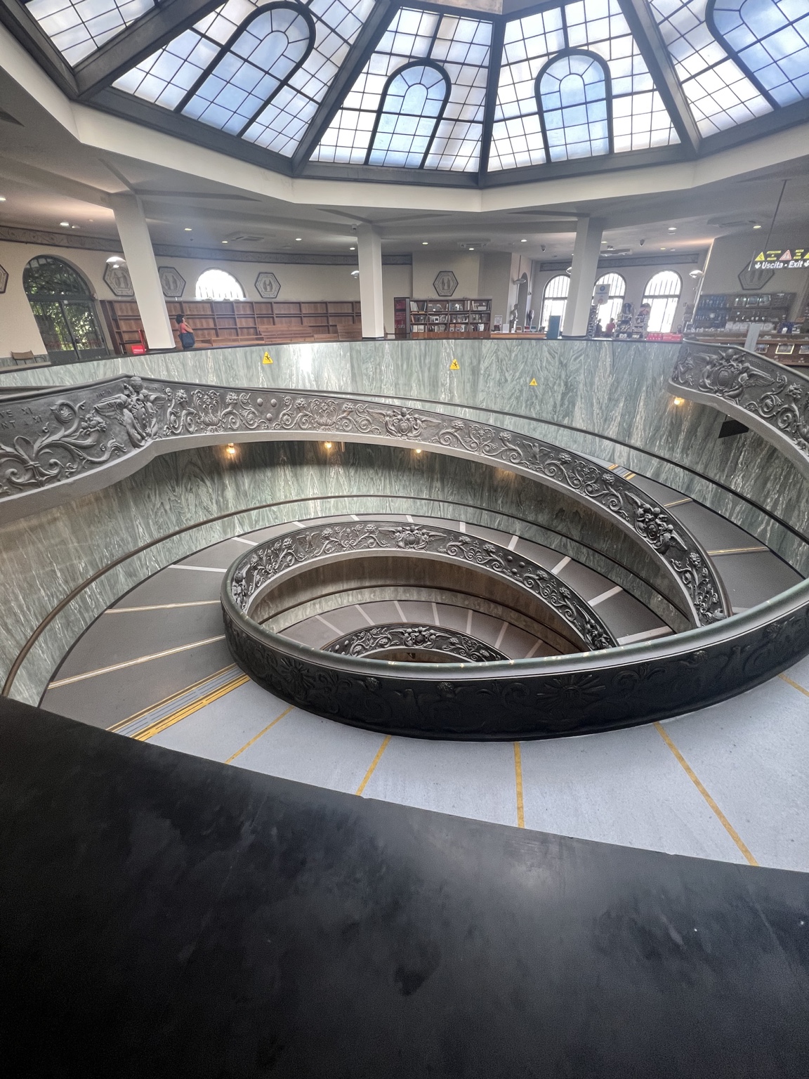 Spiral staircase viewed as an abstract form